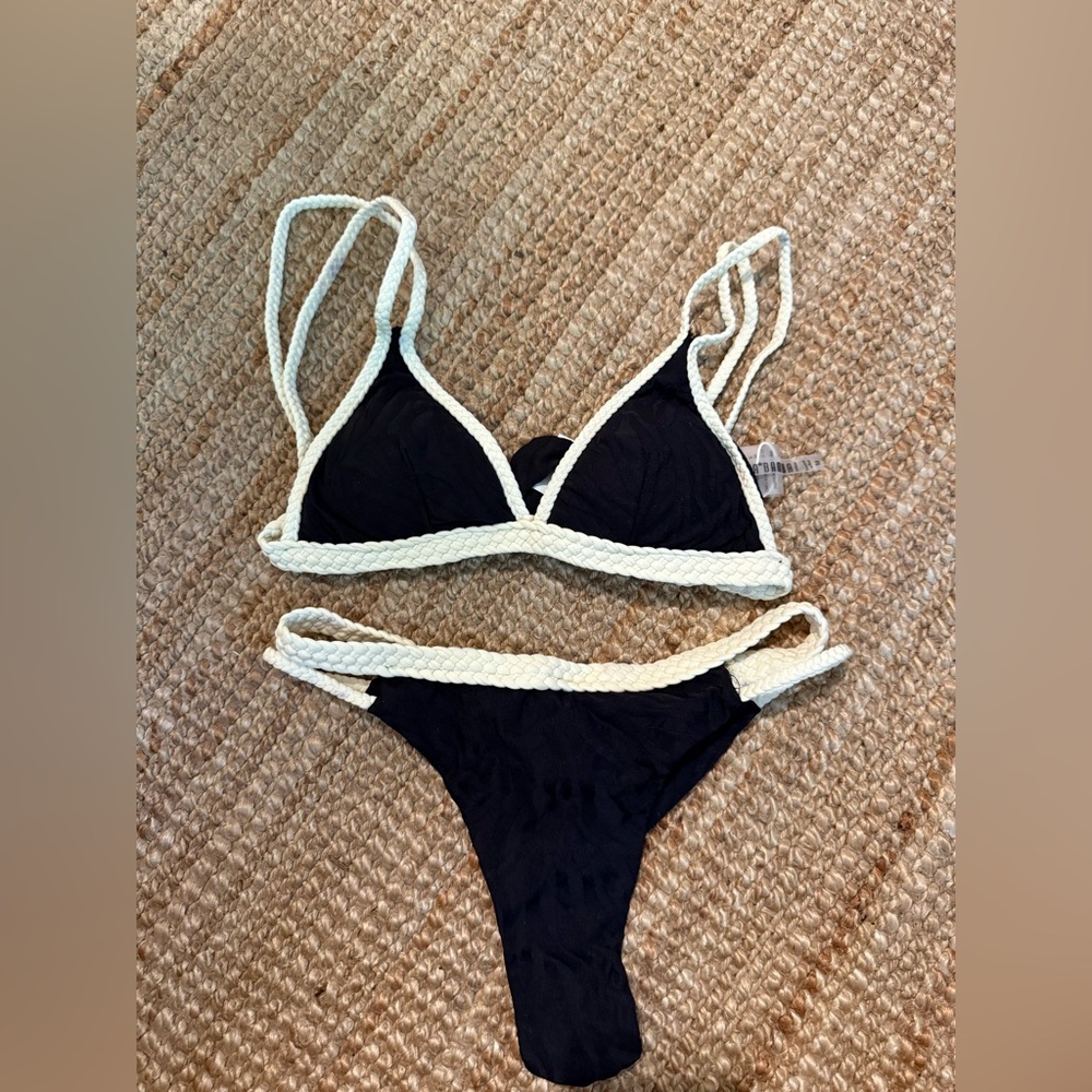 Black and White Bikini Set